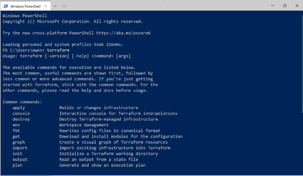 Terraform output